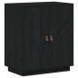 vidaXL Sideboard Schwarz 65,5x40x75 cm Massivholz Kiefer vidaXL Sideboard Schwarz 65,5x40x75 cm Massivholz Kiefer