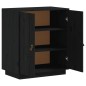 vidaXL Sideboard Schwarz 65,5x40x75 cm Massivholz Kiefer vidaXL Sideboard Schwarz 65,5x40x75 cm Massivholz Kiefer