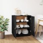vidaXL Sideboard Schwarz 65,5x40x75 cm Massivholz Kiefer vidaXL Sideboard Schwarz 65,5x40x75 cm Massivholz Kiefer