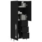 Highboard Schwarz 69,5x34x180 cm Holzwerkstoff Highboard Schwarz 69,5x34x180 cm Holzwerkstoff