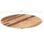 vidaXL Tischplatte Massivholz Palisander Rund 25-27 mm 50 cm vidaXL Tischplatte Massivholz Palisander Rund 25-27 mm 50 cm
