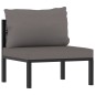 vidaXL Sofa-Mittelelement mit Kissen Poly Rattan Anthrazit vidaXL Sofa-Mittelelement mit Kissen Poly Rattan Anthrazit
