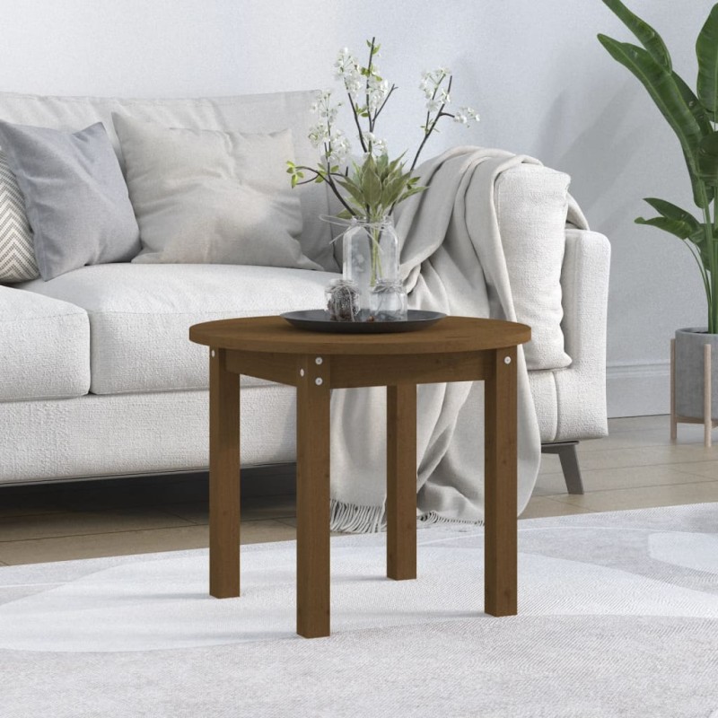 vidaXL Couchtisch Honigbraun Ø 55x45 cm Massivholz Kiefer vidaXL Couchtisch Honigbraun Ø 55x45 cm Massivholz Kiefer