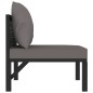 vidaXL Sofa-Mittelelement mit Kissen Poly Rattan Anthrazit vidaXL Sofa-Mittelelement mit Kissen Poly Rattan Anthrazit