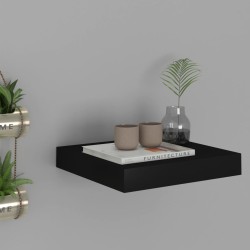 vidaXL Schwebendes Wandregal Schwarz 23x23,5x3,8 cm MDF  