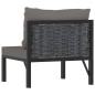 vidaXL Sofa-Mittelelement mit Kissen Poly Rattan Anthrazit vidaXL Sofa-Mittelelement mit Kissen Poly Rattan Anthrazit