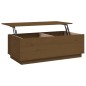 vidaXL Couchtisch Honigbraun 100x50x35 cm Massivholz Kiefer vidaXL Couchtisch Honigbraun 100x50x35 cm Massivholz Kiefer