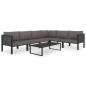 vidaXL Sofa-Mittelelement mit Kissen Poly Rattan Anthrazit vidaXL Sofa-Mittelelement mit Kissen Poly Rattan Anthrazit