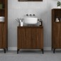 vidaXL Waschbeckenunterschrank Braun Eichen-Optik 58x33x60 cm vidaXL Waschbeckenunterschrank Braun Eichen-Optik 58x33x60 cm