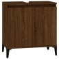 vidaXL Waschbeckenunterschrank Braun Eichen-Optik 58x33x60 cm vidaXL Waschbeckenunterschrank Braun Eichen-Optik 58x33x60 cm