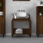 vidaXL Waschbeckenunterschrank Braun Eichen-Optik 58x33x60 cm vidaXL Waschbeckenunterschrank Braun Eichen-Optik 58x33x60 cm