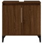 vidaXL Waschbeckenunterschrank Braun Eichen-Optik 58x33x60 cm vidaXL Waschbeckenunterschrank Braun Eichen-Optik 58x33x60 cm