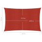 vidaXL Sonnensegel 160 g/m² Rot 3,5x4,5 m HDPE vidaXL Sonnensegel 160 g/m² Rot 3,5x4,5 m HDPE