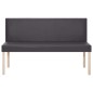 Sitzbank 139,5 cm Grau Kunstleder Sitzbank 139,5 cm Grau Kunstleder