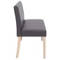 Sitzbank 139,5 cm Grau Kunstleder Sitzbank 139,5 cm Grau Kunstleder