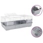 vidaXL Kleintierkäfig Grau 118x59x46 cm Polypropylen und Metall vidaXL Kleintierkäfig Grau 118x59x46 cm Polypropylen und Metall