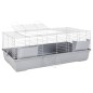 vidaXL Kleintierkäfig Grau 118x59x46 cm Polypropylen und Metall vidaXL Kleintierkäfig Grau 118x59x46 cm Polypropylen und Metall