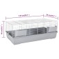 vidaXL Kleintierkäfig Grau 118x59x46 cm Polypropylen und Metall vidaXL Kleintierkäfig Grau 118x59x46 cm Polypropylen und Metall