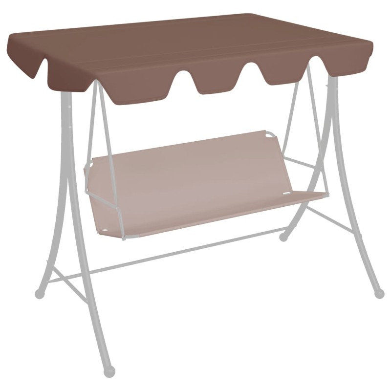 vidaXL Ersatzdach für Hollywoodschaukel Braun 150/130x70/105 cm vidaXL Ersatzdach für Hollywoodschaukel Braun 150/130x70/105 cm