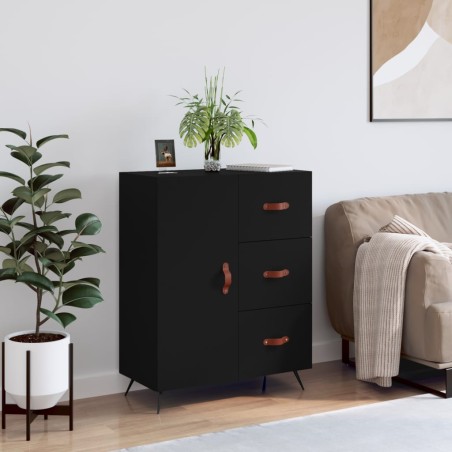 vidaXL Sideboard Schwarz 69,5x34x90 cm Holzwerkstoff