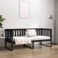 vidaXL Tagesbett Schwarz 100x200 cm Massivholz Kiefer vidaXL Tagesbett Schwarz 100x200 cm Massivholz Kiefer