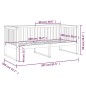 vidaXL Tagesbett Schwarz 100x200 cm Massivholz Kiefer vidaXL Tagesbett Schwarz 100x200 cm Massivholz Kiefer