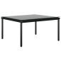 8-tlg. Garten-Lounge-Set mit Auflagen Schwarz PVC 8-tlg. Garten-Lounge-Set mit Auflagen Schwarz PVC