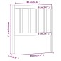 vidaXL Kopfteil Grau 96x4x100 cm Massivholz Kiefer