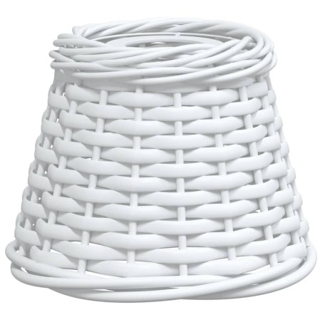 vidaXL Lampenschirm Weiß Ø15x12 cm Korbweide