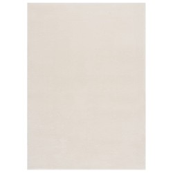 vidaXL Teppich Waschbar Flauschig Kurzflor 120x170 Rutschfest Creme