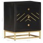 vidaXL Nachttisch Schwarz und Golden 40 x 30 x 50 cm Mango Massivholz vidaXL Nachttisch Schwarz und Golden 40 x 30 x 50 cm Mango Massivholz
