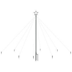 vidaXL LED-Lichterkette Weihnachtsbaum Indoor Outdoor 400 LEDs 2,5 m