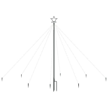 vidaXL LED-Lichterkette Weihnachtsbaum Indoor Outdoor 400 LEDs 2,5 m