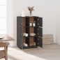 vidaXL Highboard Grau 67x40x108,5 cm Massivholz Kiefer vidaXL Highboard Grau 67x40x108,5 cm Massivholz Kiefer
