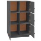 vidaXL Highboard Grau 67x40x108,5 cm Massivholz Kiefer vidaXL Highboard Grau 67x40x108,5 cm Massivholz Kiefer