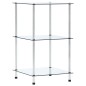 vidaXL Regal mit 3 Ablagen Transparent 40x40x67 cm Hartglas vidaXL Regal mit 3 Ablagen Transparent 40x40x67 cm Hartglas