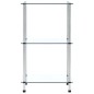 vidaXL Regal mit 3 Ablagen Transparent 40x40x67 cm Hartglas vidaXL Regal mit 3 Ablagen Transparent 40x40x67 cm Hartglas