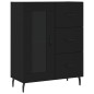 Highboard Schwarz 69,5x34x180 cm Holzwerkstoff Highboard Schwarz 69,5x34x180 cm Holzwerkstoff
