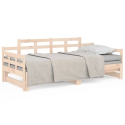vidaXL Tagesbett Ausziehbar Massivholz Kiefer 2x(90x200) cm