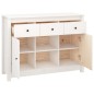vidaXL Sideboard Weiß 100x35x74,5 cm Massivholz Kiefer vidaXL Sideboard Weiß 100x35x74,5 cm Massivholz Kiefer