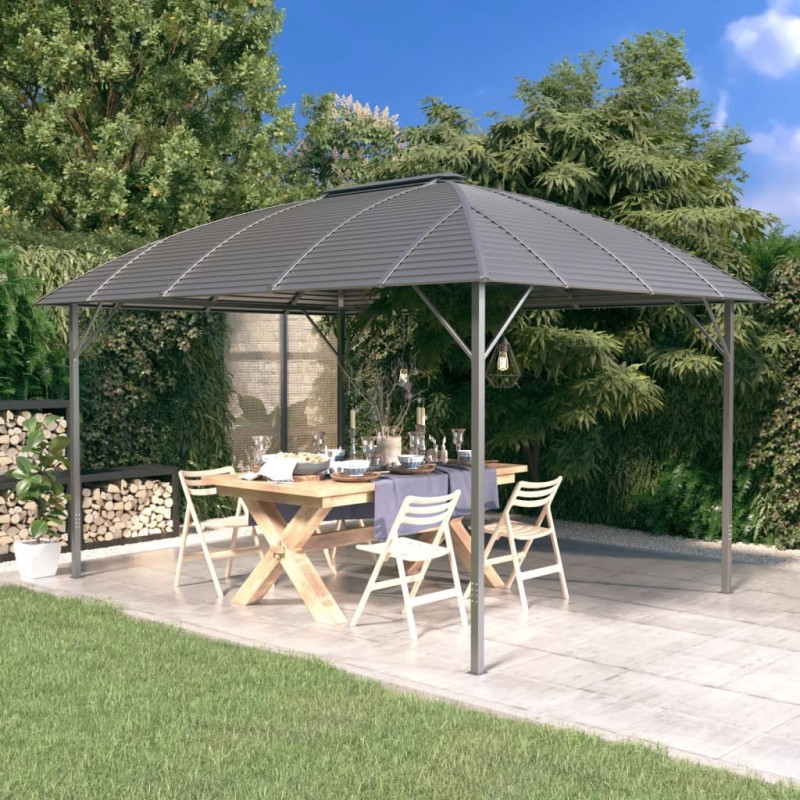 vidaXL Pavillon mit Bogendach 3x4 m Anthrazit vidaXL Pavillon mit Bogendach 3x4 m Anthrazit