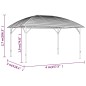 vidaXL Pavillon mit Bogendach 3x4 m Anthrazit vidaXL Pavillon mit Bogendach 3x4 m Anthrazit