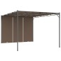 vidaXL Gartenpavillon mit Seitenvorhang 4x3x2,25 m Taupe vidaXL Gartenpavillon mit Seitenvorhang 4x3x2,25 m Taupe