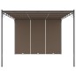 vidaXL Gartenpavillon mit Seitenvorhang 4x3x2,25 m Taupe vidaXL Gartenpavillon mit Seitenvorhang 4x3x2,25 m Taupe