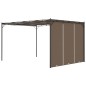 vidaXL Gartenpavillon mit Seitenvorhang 4x3x2,25 m Taupe vidaXL Gartenpavillon mit Seitenvorhang 4x3x2,25 m Taupe