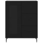 Highboard Schwarz 69,5x34x180 cm Holzwerkstoff Highboard Schwarz 69,5x34x180 cm Holzwerkstoff