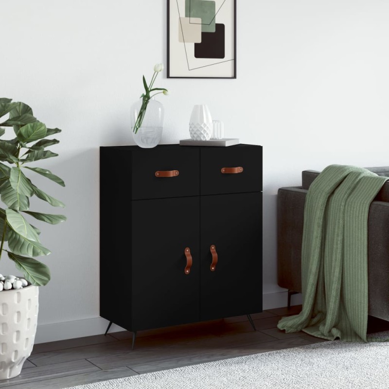 vidaXL Sideboard Schwarz 69,5x34x90 cm Holzwerkstoff vidaXL Sideboard Schwarz 69,5x34x90 cm Holzwerkstoff
