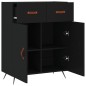 vidaXL Sideboard Schwarz 69,5x34x90 cm Holzwerkstoff vidaXL Sideboard Schwarz 69,5x34x90 cm Holzwerkstoff
