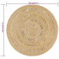 vidaXL Teppich Handgefertigt Jute Geflochten 120 cm vidaXL Teppich Handgefertigt Jute Geflochten 120 cm