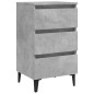 vidaXL Nachttisch mit Metallbeinen Betongrau 40x35x69 cm vidaXL Nachttisch mit Metallbeinen Betongrau 40x35x69 cm